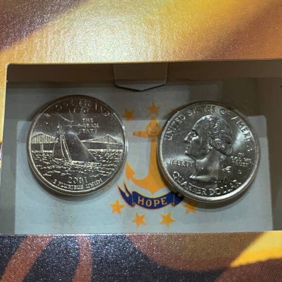 US Minted Quarter Dollar Rhode Island Numbered Coin Set Sealed 13 of 50 - Picture 4 of 4